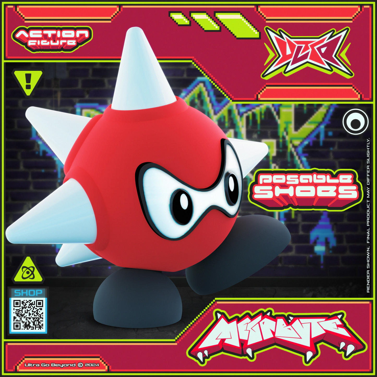 Red MegaByte Action Figure