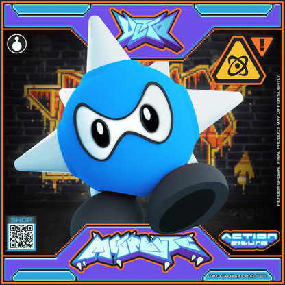 Blue MegaByte Action Figure