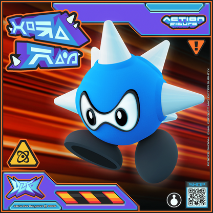 Blue MegaByte Action Figure