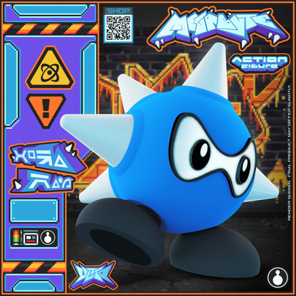 Blue MegaByte Action Figure