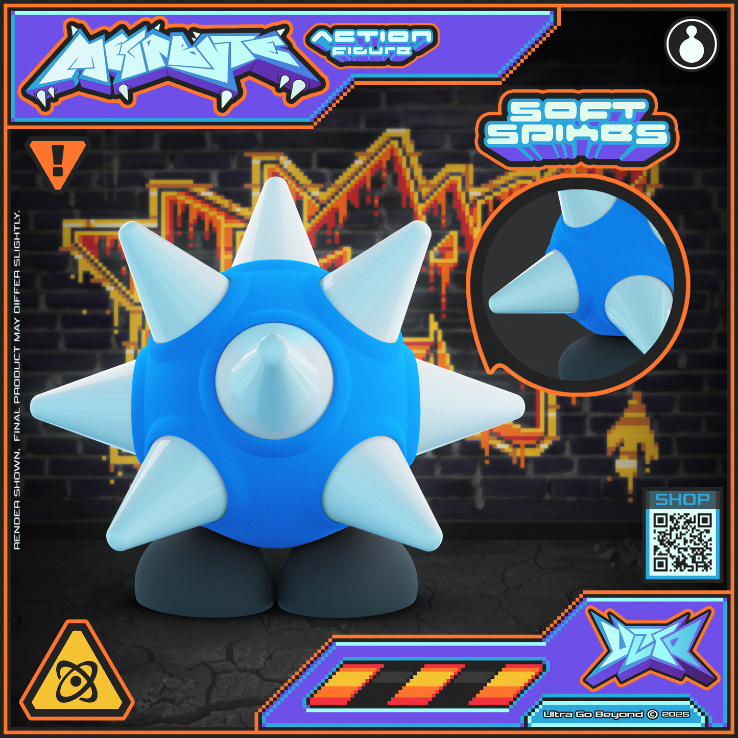 Blue MegaByte Action Figure